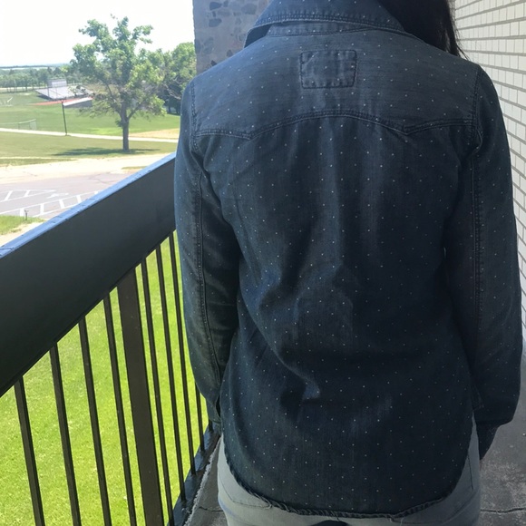 H&M polka dot denim shirt - Picture 3 of 4